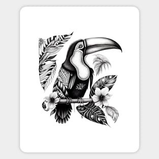 Toucan Wild Animal Nature Illustration Art Tattoo Magnet